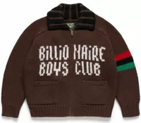 Denim Tears Billionaire Boys Club André Leon Talley Knit Zip Sweater Brown