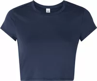 Alo Yoga Finesse Cropped Alosoft Jersey Top Navy