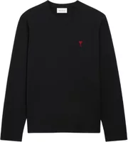 Ami Paris Ami De Coeur Long Sleeve T-Shirt Black Red