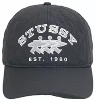 Stussy Quilted Surfwalk Snapback Cap Black
