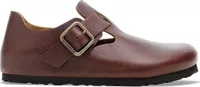 Birkenstock London Wire Buckle Natural Leather Vintage Wood Roast