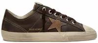 Golden Goose V-Star Brown Leather Tobacco Suede Star
