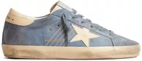 Golden Goose Super-Star Light Blue Suede Beige Star Heel (W)