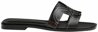 Hermes Oran Sandal Noir Box Calfskin With “Panoplie Equestre” Embroidery