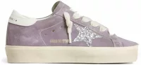 Golden Goose Hi-Star Purple Suede Silver Glitter Star (W)