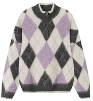 Juliet Quarter-Zip Knit Sweater Purple