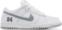 Nike SB Dunk Low Supreme 94 White Metallic Silver