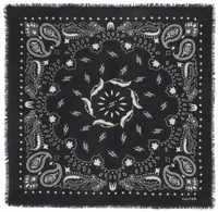 Bandana Hachiko Feather Black White