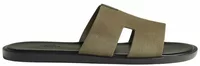 Hermes Izmir Sandal Vert Toundra Suede