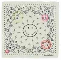 Small Bandana Hachi Smiley Brode White