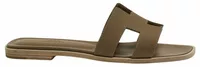 Hermes Oran Sandal Dark Etoupe Box Calfskin Leather