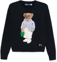 Polo Bear Cotton Sweater Midnight Blue