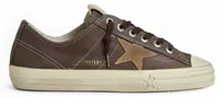 Golden Goose V-Star Brown Leather Tobacco Suede Star (W)