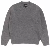 Stussy Waffle Cashmere Sweater Charcoal