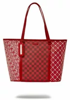 Sprayground Tri Split Red Tote Red