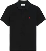 Ami Paris Ami De Coeur Polo Shirt Black Red