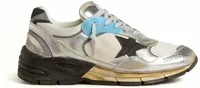 Silver Foiled Leather Mesh Black Suede Star (W)