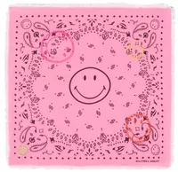 Bandana Hachi Smiley Brode Bubblegum Pink