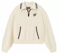 Ridgmount Quarter-Zip Knit Sweater Ivory