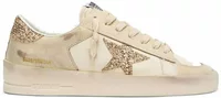 Stardan Ecru Nappa Gold Glitter Star Heel Tab (W)