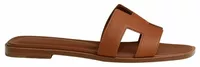 Hermes Oran Sandal Gold/Gold Box Calfskin Leather