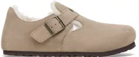 Birkenstock London Shearling Suede Taupe