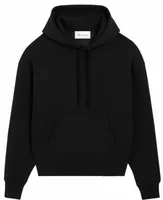 Embossed Ami De Coeur Cotton Hoodie Cosy-Fit Black