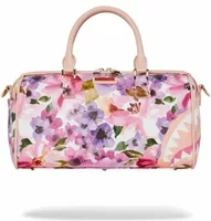 Sprayground Painted Floral Shark Mini Duffle Pink