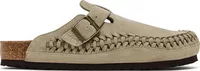 Birkenstock Boston Braided Suede Kith Taupe