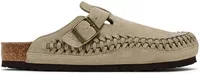 Birkenstock Boston Braided Suede Kith Taupe