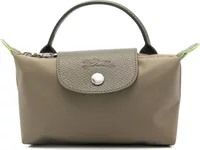 Longchamp Le Pliage Green Pouch with Handle Artichoke