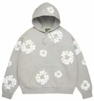 Cotton Wreath Hoodie Grey