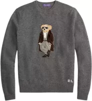 Polo Bear Cashmere Jumper Medium Grey Melange