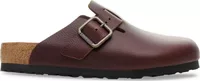 Birkenstock Boston Wire Buckle Natural Leather Vintage Wood Roast