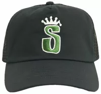 S Crown Trucker Cap Black