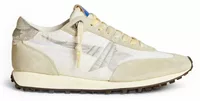 Golden Goose Marathon White Nylon Silver Star