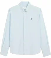 Ami De Coeur Striped Cotton Shirt Sky Blue/Natural White
