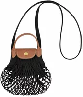 Longchamp Le Pliage Filet XS Mesh Bag Black