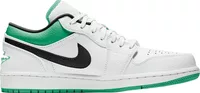 Nike Air Jordan 1 Low White Lucky Green Tumbled Leather (GS)