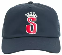 S Crown Trucker Cap Navy