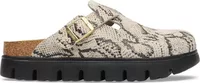 Birkenstock Boston PAP Chunky Suede Print Snake Oyster