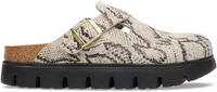 Birkenstock Boston PAP Chunky Suede Print Snake Oyster