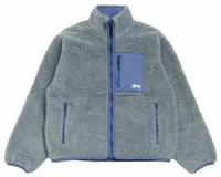 Stussy Sherpa Reversible Jacket Bluestone