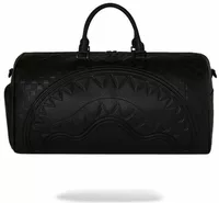 Sprayground Raised Check Duffle Black