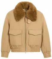 Wool Padded Jacket Mastic Beige