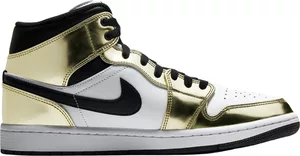Nike Air Jordan 1 Mid Metallic Gold Black White