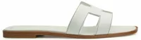 Hermes Oran Sandal Blanc Box Calfskin Leather