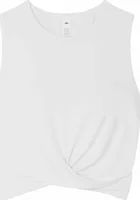 Alo Yoga Cover Cropped Draped Jersey Tank White