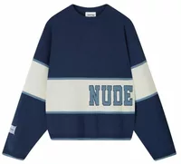 Big-Striped Knit Sweater Navy