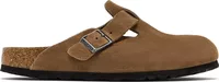 Boston Soft Footbed Suede Dark Tea Tonal